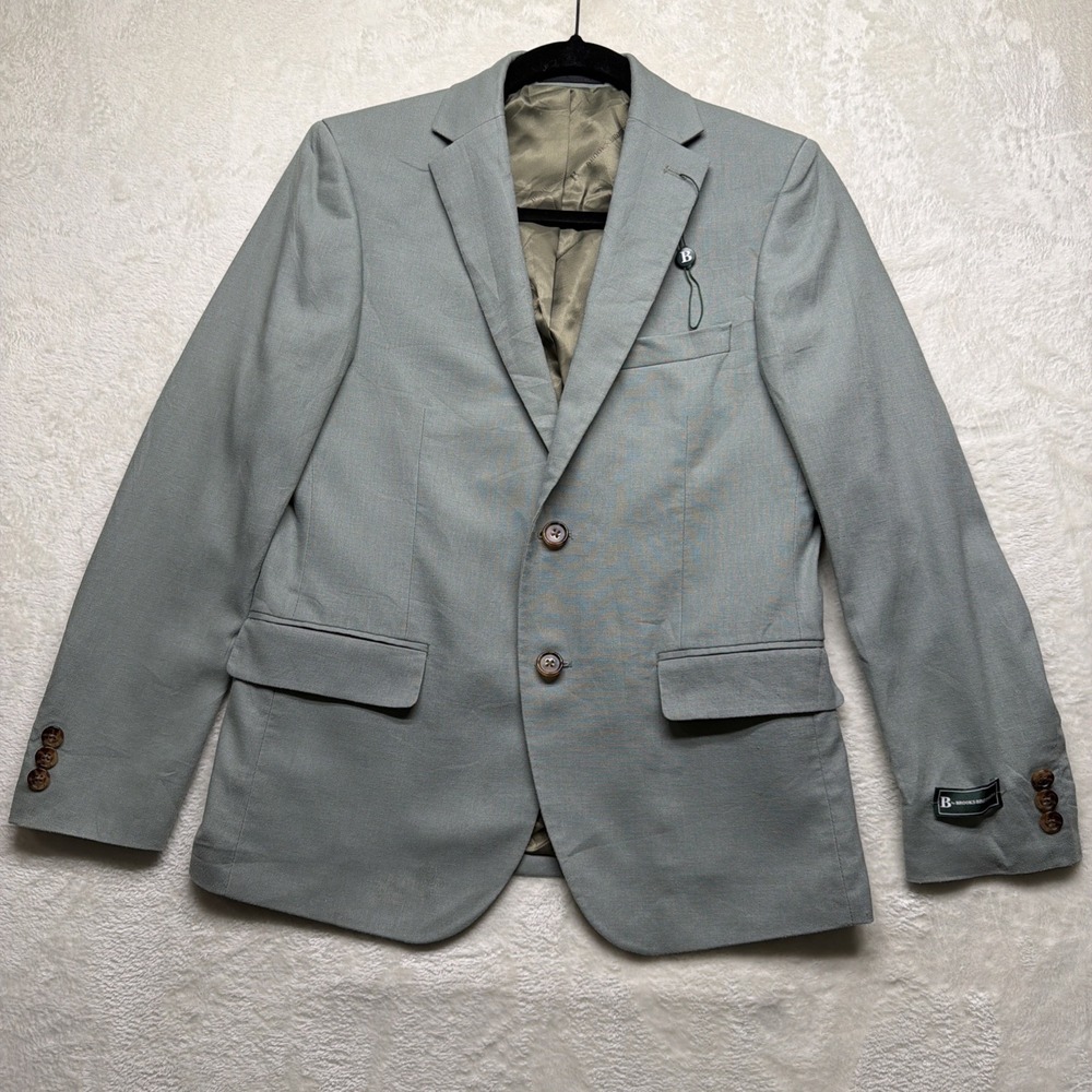 Brooks Brothers Linen Blend Blazer Womens 14R Tailored Jacket Preppy